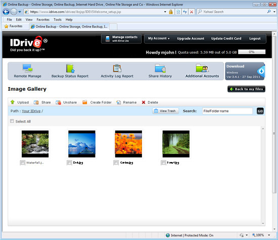 IDrive for windows