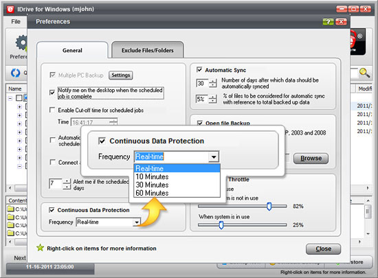 Disable Continuous Backup