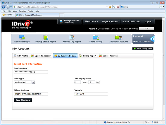 IDrive Web Access and Account Management
