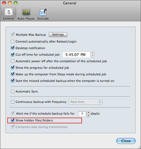 Show hidden files / folders