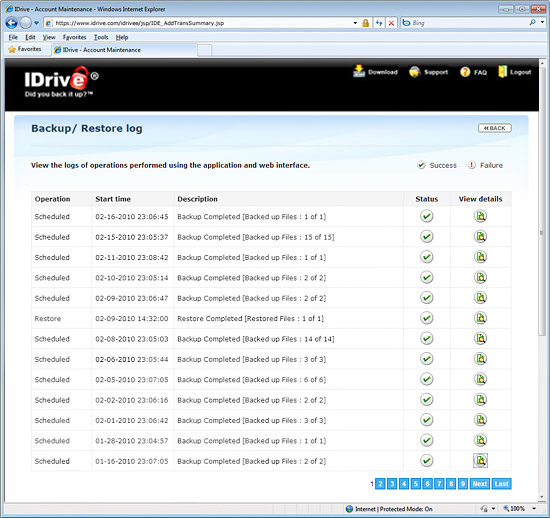 IDrive Web Access and Account Management