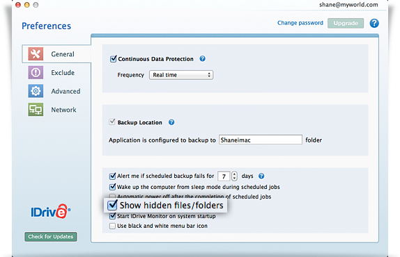 Show hidden files / folders