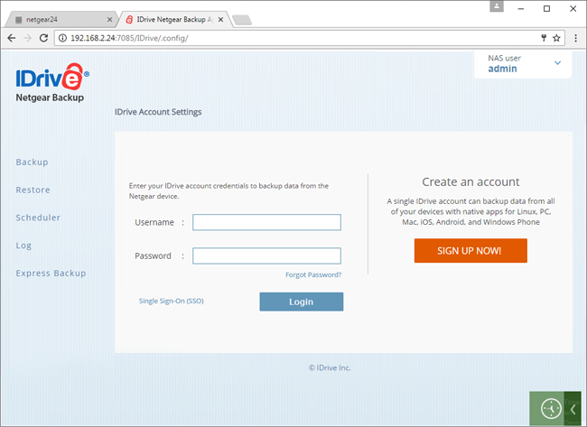 Configure your IDrive account