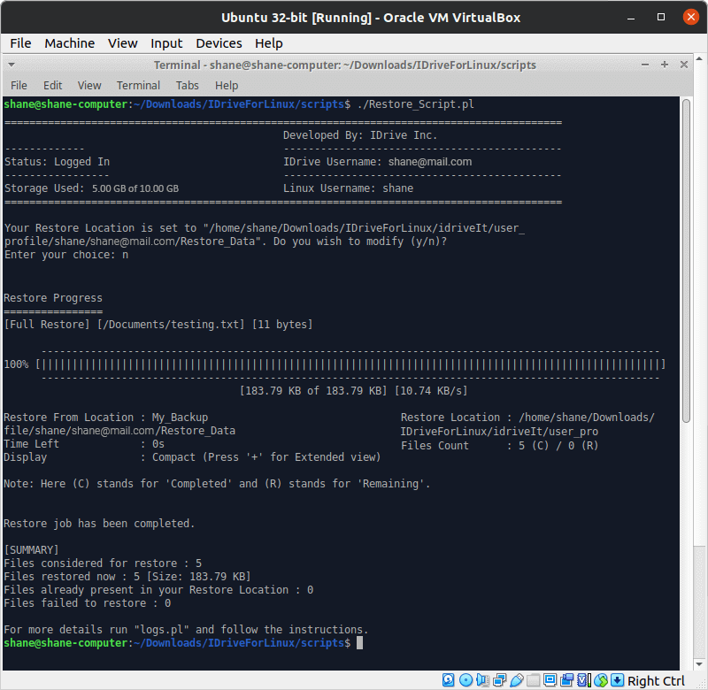 restoreScript