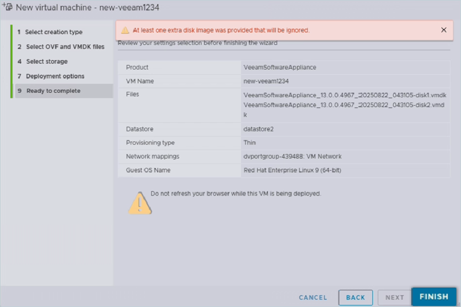 IDrive e2 with install veeam 13 on vmware esxi