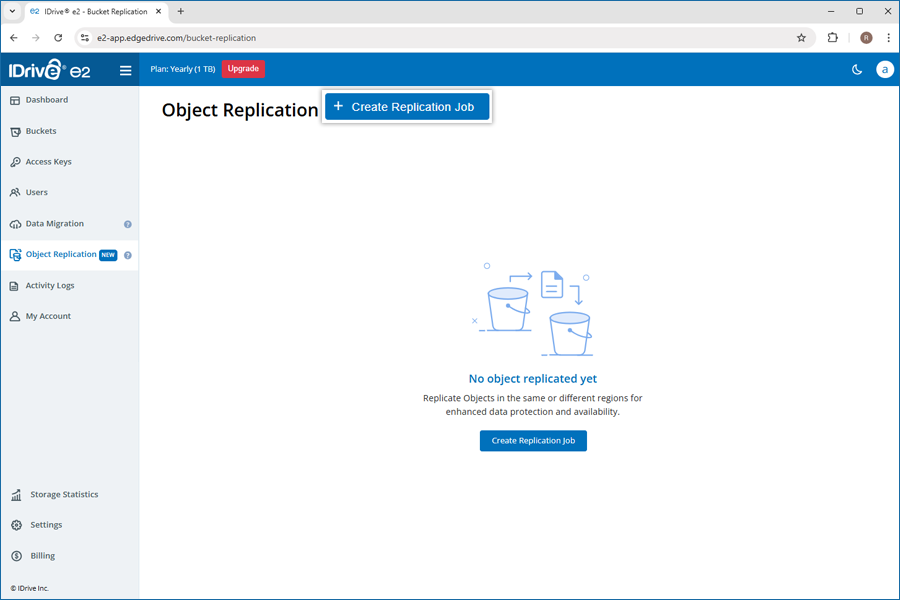 Démarrer la réplication cloud