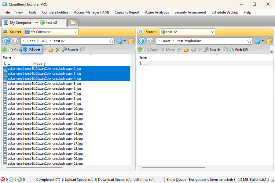 IDrive e2 with msp360 cloudberry explorer
