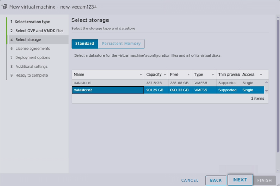IDrive e2 with install veeam 13 on vmware esxi