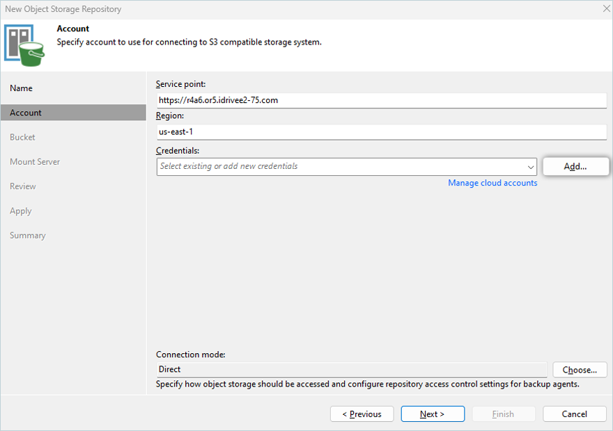 IDrive e2 with Veeam 13