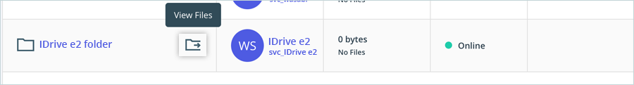 Hover over the Cloud Drive folder and click the View Files icon