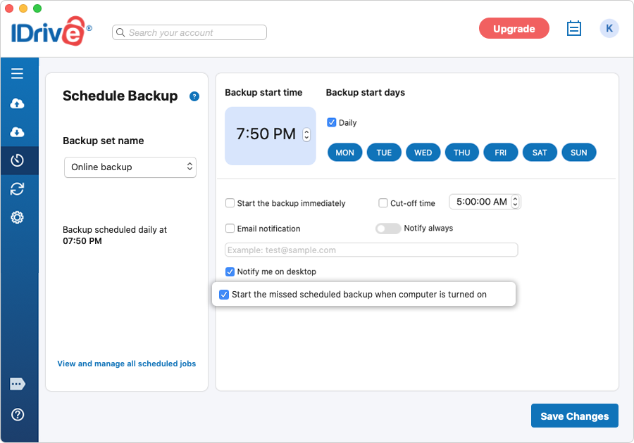 Missed Scheduled Backup3023