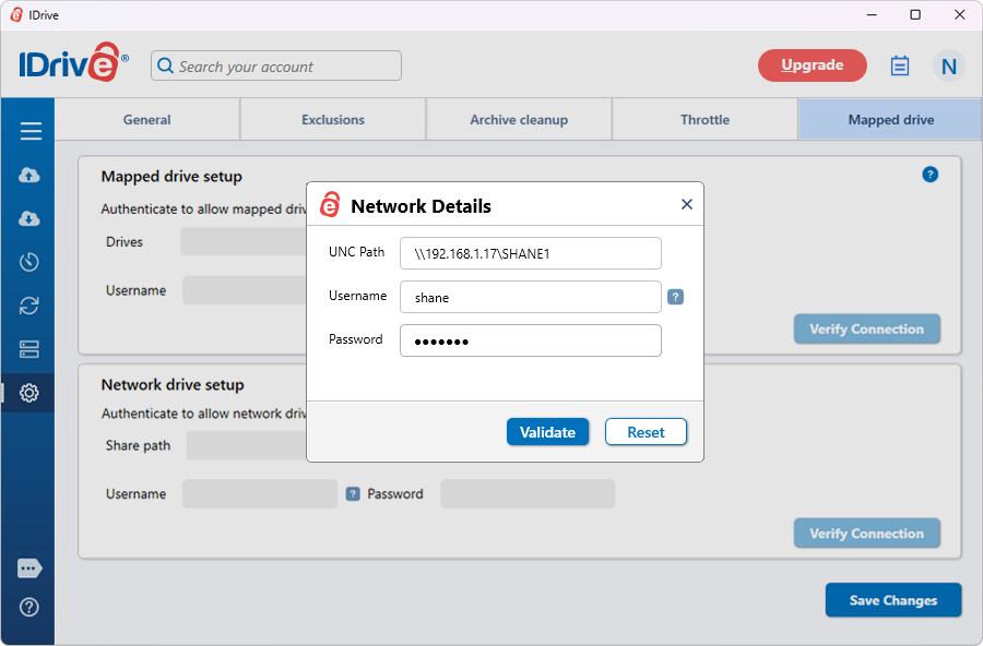Network Drive Validate