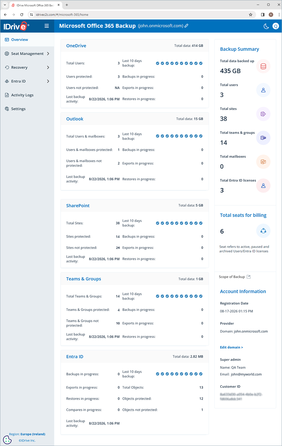  view client wise status