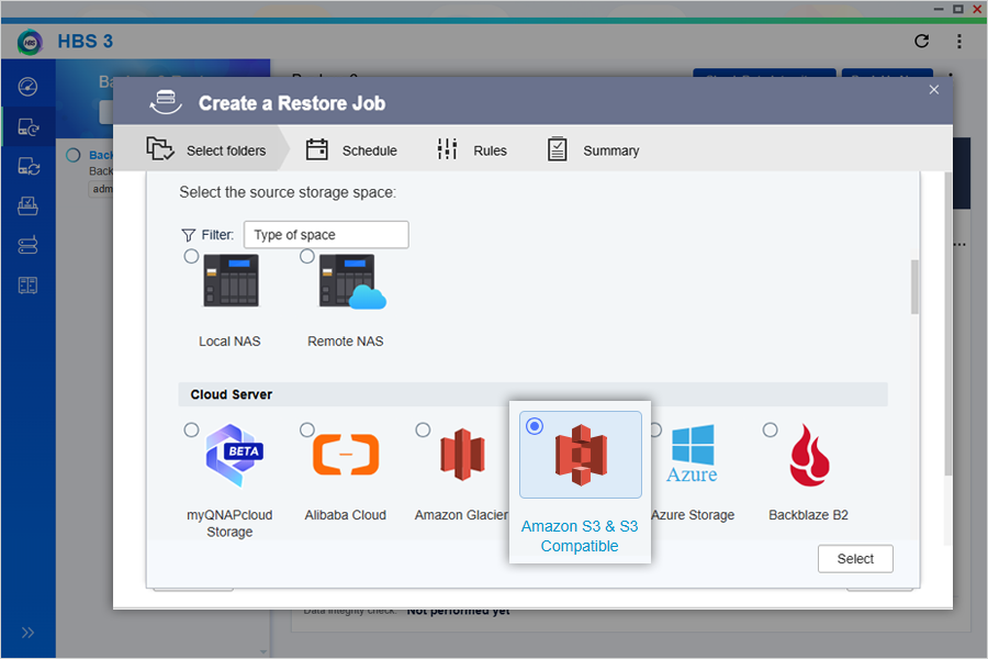 Select amazon s3 & s3 compatible