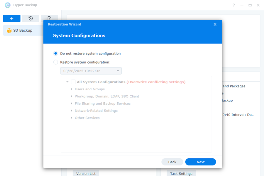 System configrations