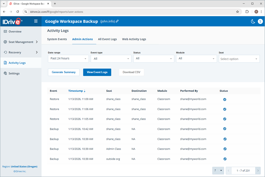  view client wise status
